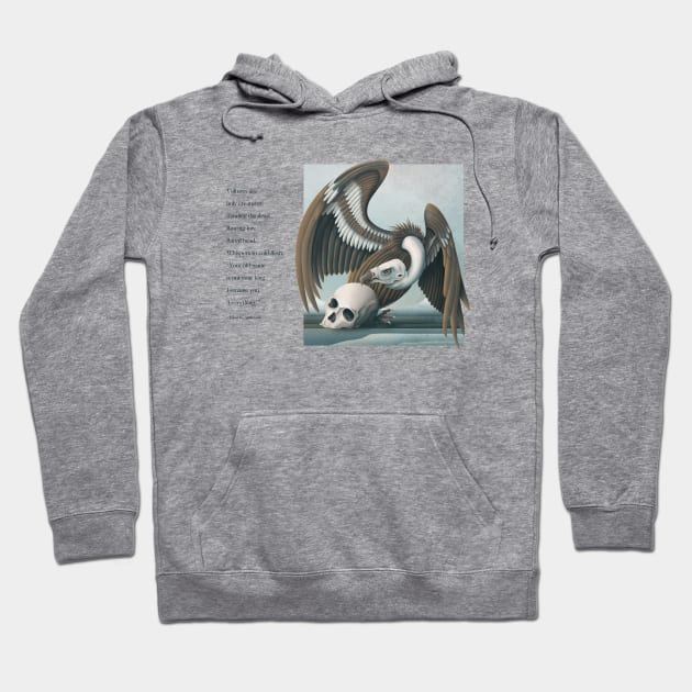 Vulture (Light Background) Hoodie by Cryptonaturalist